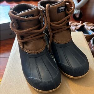 Sperry Kids' Port Boot Tan/Navy